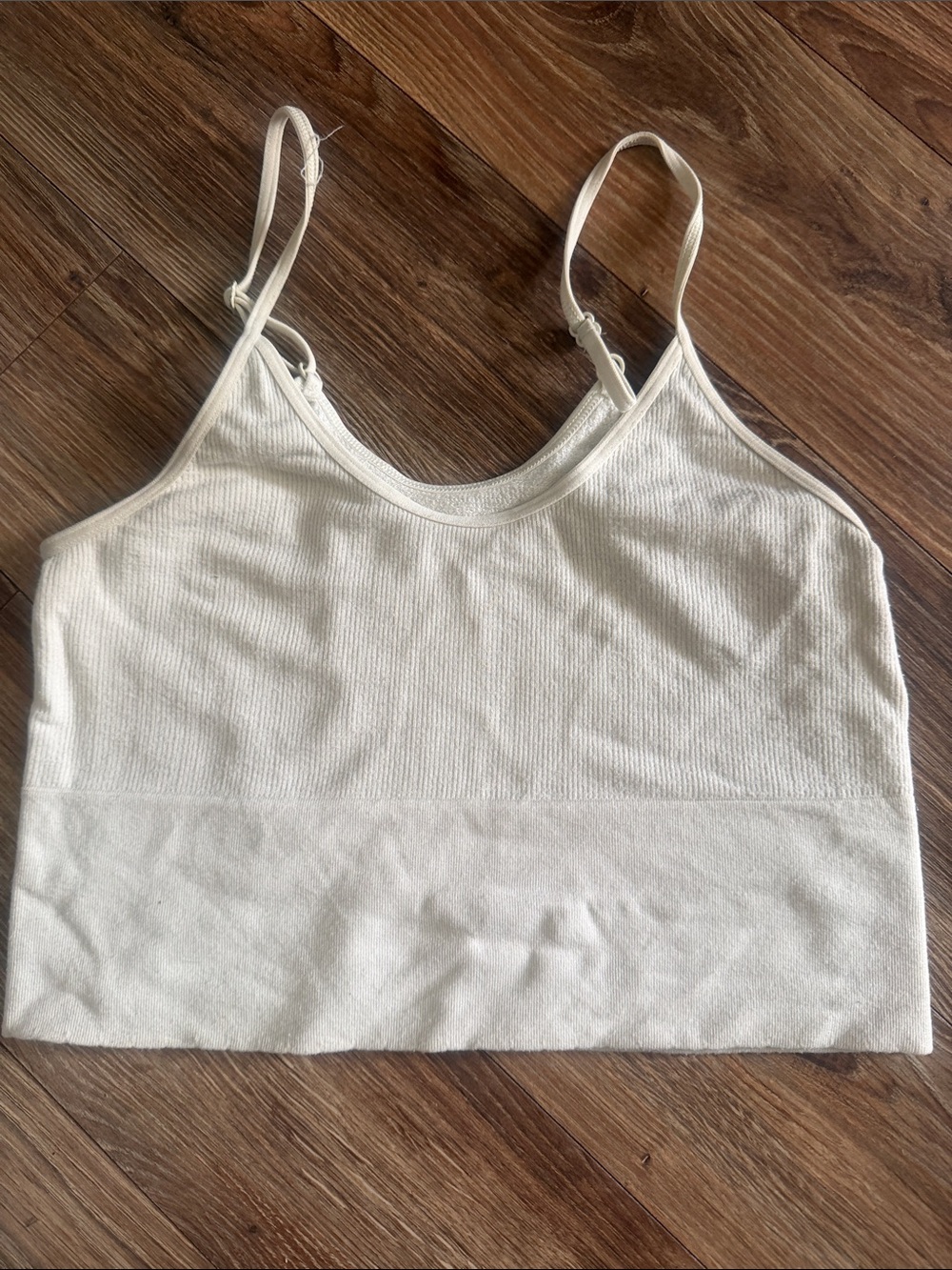 Anthropologie Cream Ribbed Cami Tank
